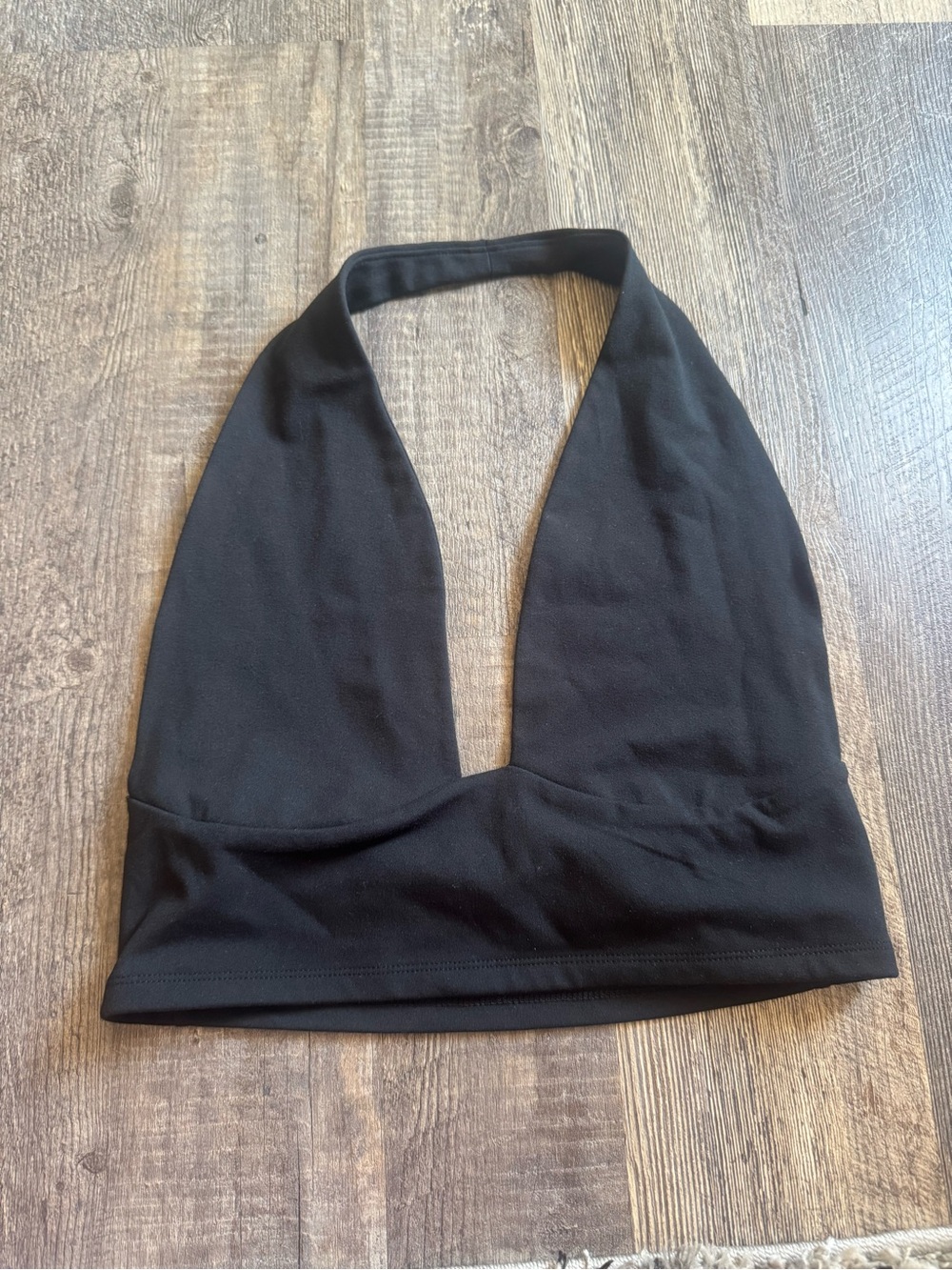 wild fable Black Crop Halter Top